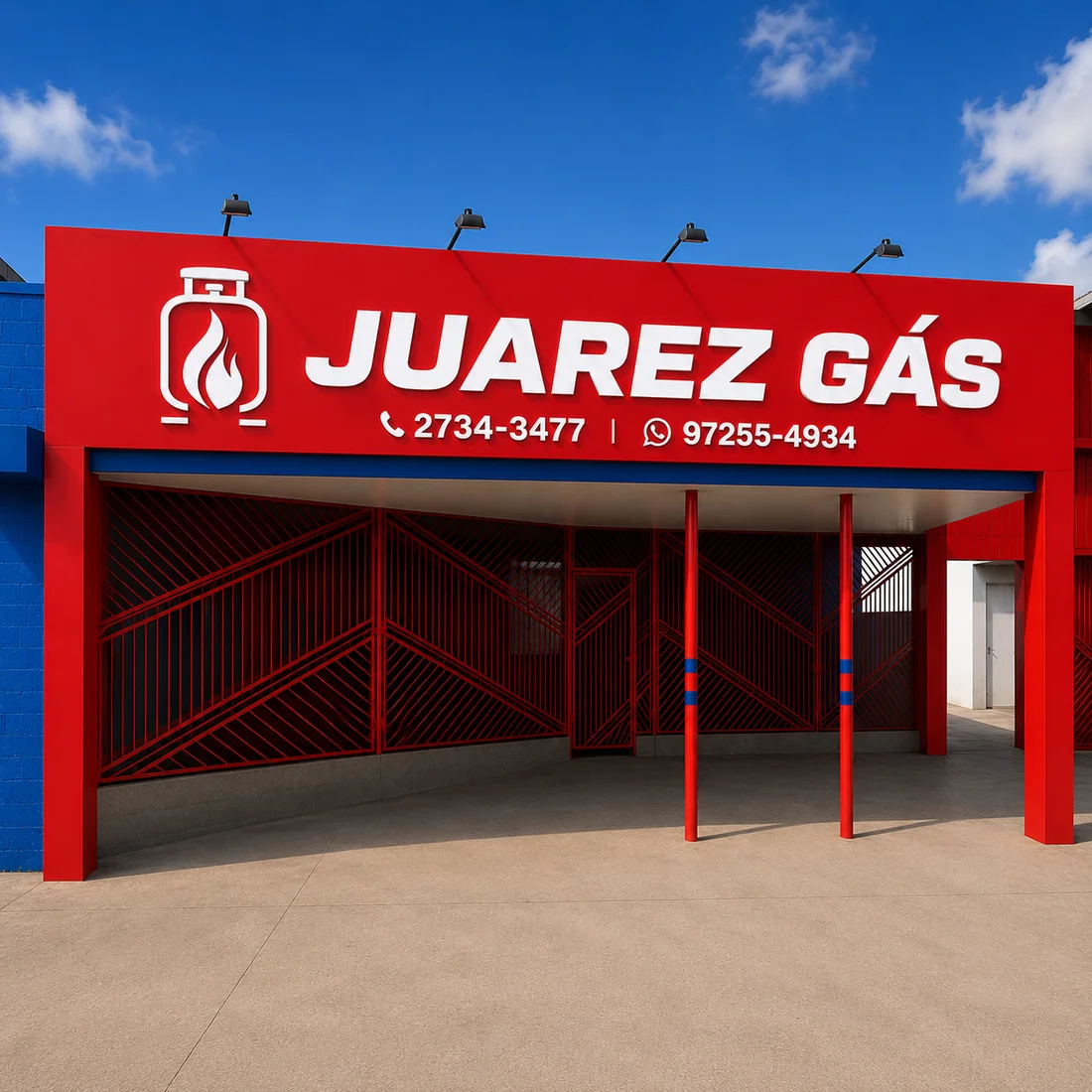 Fachada da loja Juarez Gás